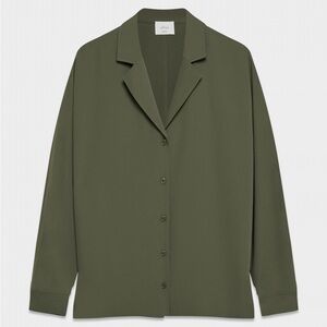 Aritzia Dark Olive Freeform Shirt sz S.